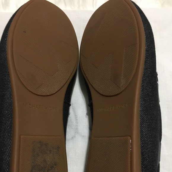 Michael Kors Dark Blue Denim Moccasins - Picture 6 of 8